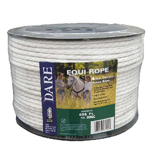 Dare Products 3095 4 mm. x 656 ft. Heavy Duty Polyethylene Braided Equip-Rope, White DA570981